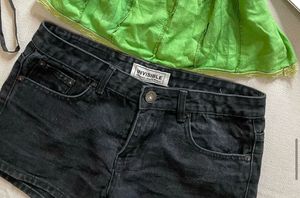 Black Denim Shorts