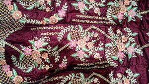 Maroon Embroidered Lehenga Choli