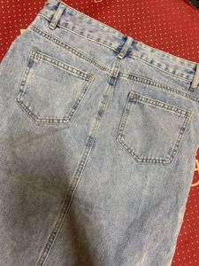 Light Wash Denim Skirt