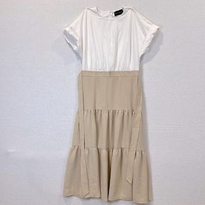 Donna Morgan Women&#39;s Tan and Cream Dress