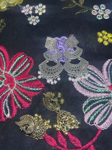 Elegant Silver &amp; Gold Tone Earrings