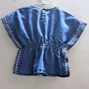 Denim Kaftan For Girls