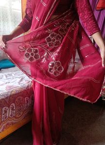 Maroon Saree