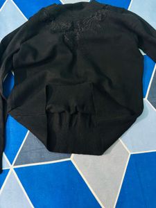 Embellished Black Sweater