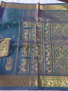 Elegant Blue Silk Saree