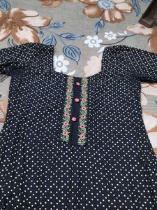 Polka Dot Cotton Kurti