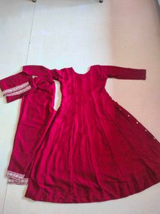 Elegant Maroon Embroidered Kurta Set