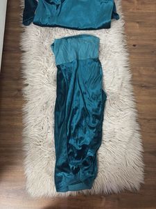 Emerald Green Velvet Kurta Set