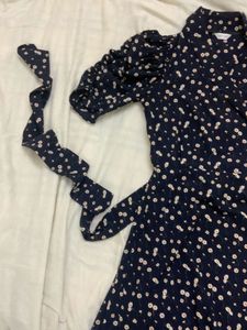 Pretty Korean Wrap Around Vintage Dress