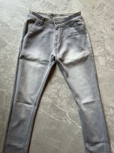 Grey Denim Pants