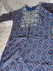 Elegant Blue Printed Kurtis Combo of 2