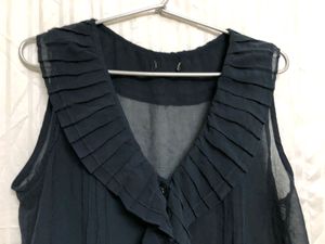 Blue Sleeveless Shirt Top