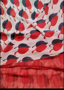 Super White Printed Saree 2