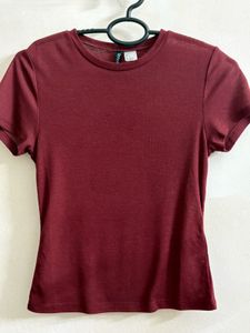 Burgundy Basic Tee
