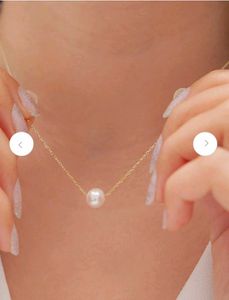 Gold Chain with Pearl Pendant