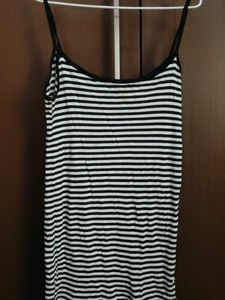Black And White Stripes Tank Top