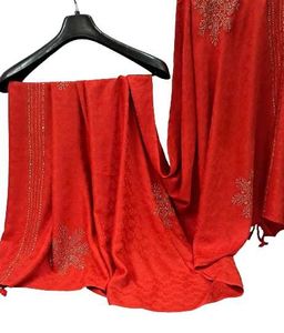 Red Stole with Swarovski Work