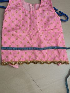 Pink Girls Lehenga Choli Set