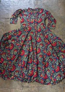 Gulmohar Jaipuri Printed Umbrella Kurti
