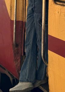 Blue Denim Cargo Pants