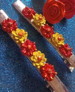 Floral Hair Clips (Set of 2)