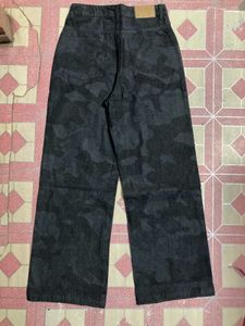 Camouflage Wide Leg Jeans