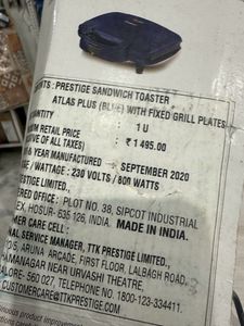 Cond. 5- Prestige Toaster Unused But Body Damage