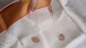 Off White Saree.