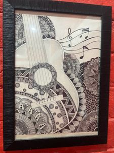 Handmade Guitar Doodle Art
