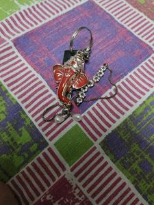 Ganesha Keychain with Charm