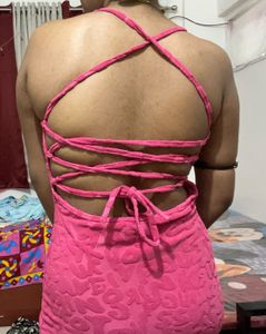 Pink Dress + Corset Top