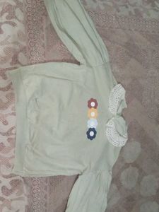 Cute Flower Applique Top