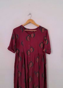 Patterned Midi Dress