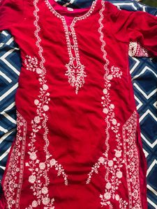 Pink Embroidered Kurti Pakistani Style