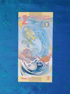 Eastern Caribbean 2 Dollar Polymer Note UV Active