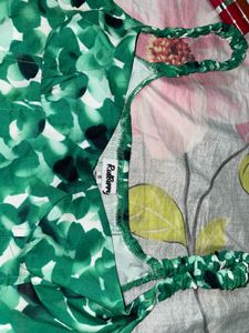 Green Floral Corset Top