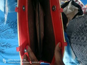 Red Woven Clutch