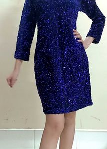 Royal Blue Full Sleeves Dress 👗