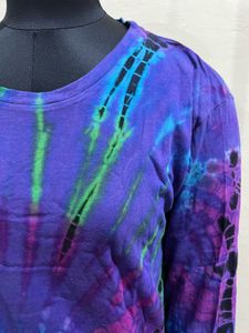 Round Neck Tie Dye Midi Dress