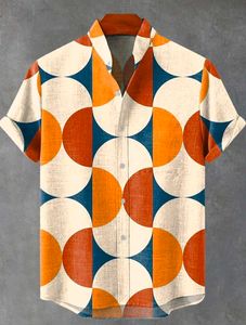Retro Geometric Print Shirt