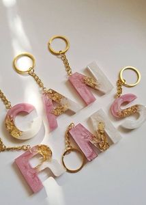 Resin Letter Keychains