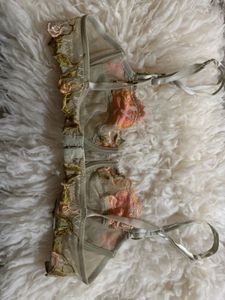 Embroidery Work Net Bra