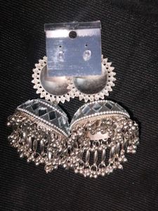 Mirror Jhumka Earrings