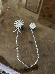 Floral Rhinestone Saree Brooch