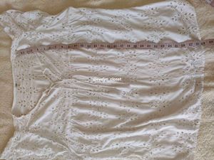 White Eyelet Tunic Top