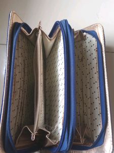 Blue Velvet Clutch Wallet