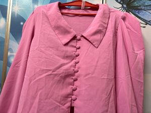 Medium Length Pink Korean Top