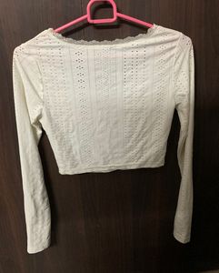 Lace Trim Crop Top