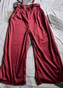 Noddle Strap Jumpsuit Maroon