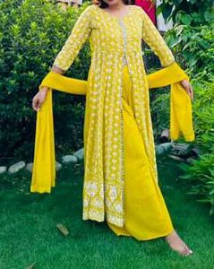Yellow Embroidered Kurta Set